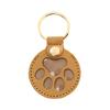 Paw Shaped Keychain Faux Leather Dog Hair Storage Keychain Transparent Pet Hair Souvenir Refillable Keyring Memorial Gift