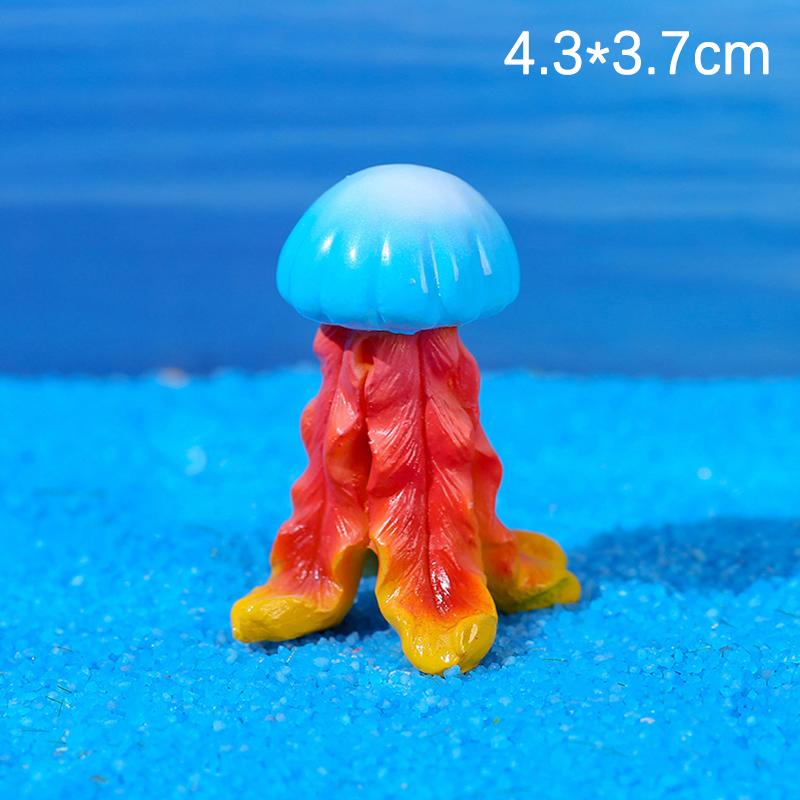 Mini pryskyřičné příslušenství pro akvárium, roztomilé barevné akvarijní rostliny, dekorace, pryskyřičný útes, umělý korál, dekorace na stůl