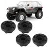 4pcs RC Car Wheel Hex Hubs Wheel Adapter Black Fit for SCX10 1 10 RC Crawler 1.9inch 2.2inch Wheel