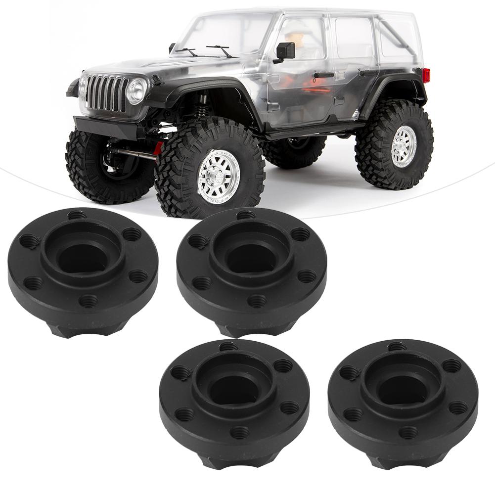 4pcs RC Car Wheel Hex Hubs Wheel Adapter Black Fit for SCX10 1 10 RC Crawler 1.9inch 2.2inch Wheel