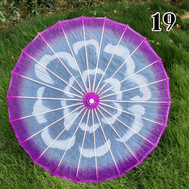 Dai Dance Stage Performance Umbrella Chinese Style Classical Dance Umbrella Jasmine Flower Pattern Hanfu Qipao Show Props Craft