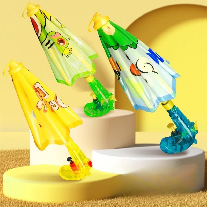 Cartoon Enten Regenschirm Wasserspritze Drücken Wasser Outdoor Press-Spritzpistole Spielzeug