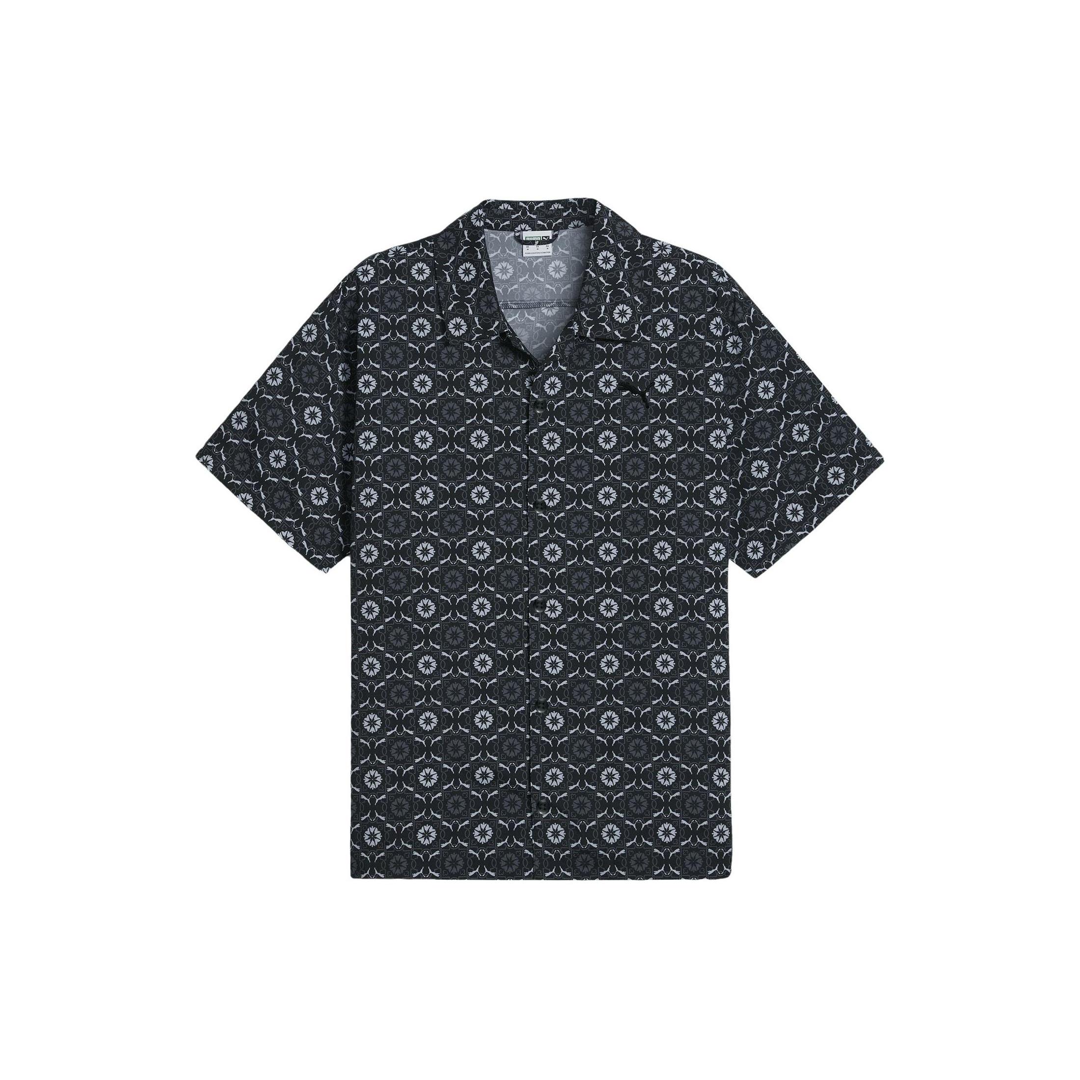 

Новая тканая рубашка PUMA SS24 NEW PREP AOP Рубашка Мужская Черная 627953-01 L