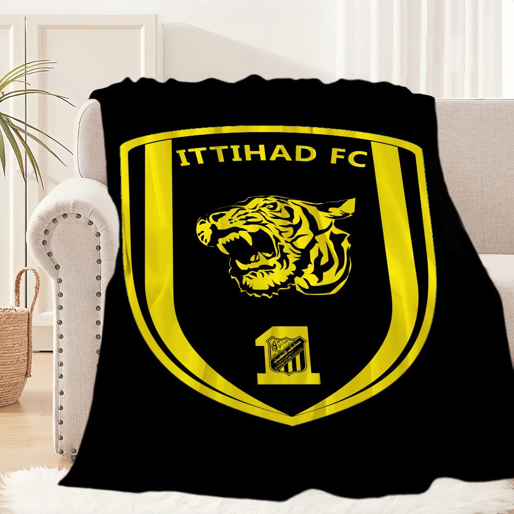 Al-Ittihad Club Football Blanket Blanket for Couch Sofa Travel Home Hiking Picni Bed Beding Flannel Blanket birthday gift