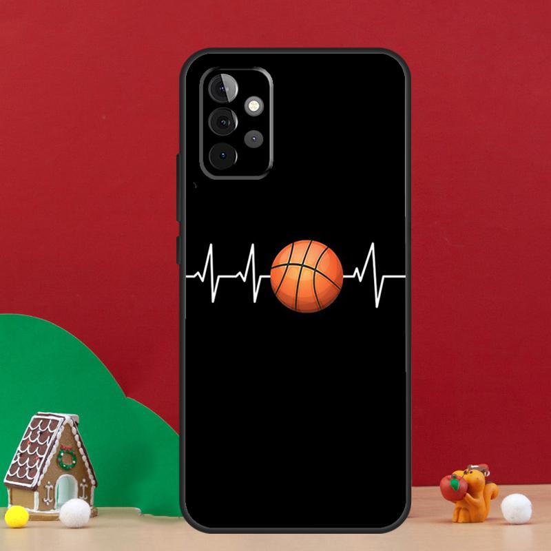 Basketball Heartbeat Case For Samsung Galaxy A54 A06 A16 A26 A36 A56 A53 A32 A52 A33 A13 A55 A35 A15 A14 A34 A17