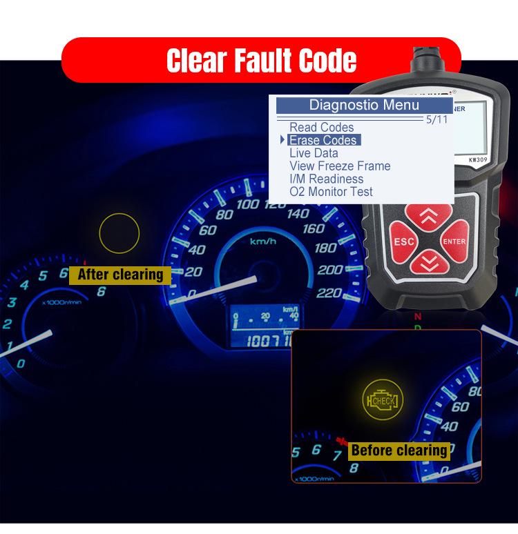 ANCEL AD310 KW309 Автомобильный OBD-сканер для диагностики неисправностей