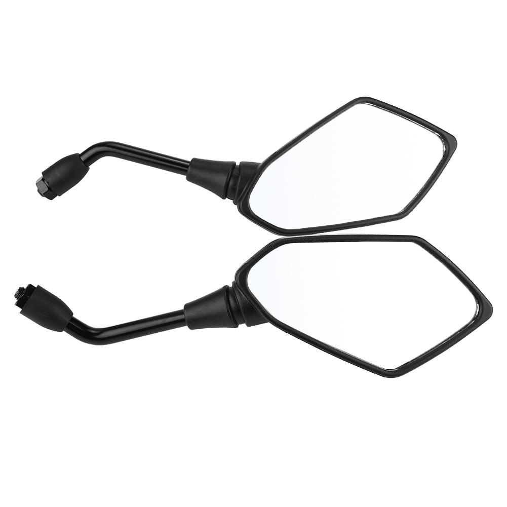 1 Paar Universal 10mm Links und Rechts Motorrad Rückspiegel Schwarz Motorrad Rückspiegel