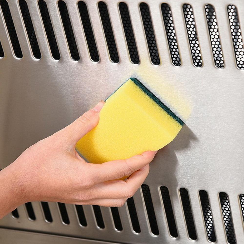 6PCS Household Magic Decontamination Dishwashing Sponges Kitchen Scrub Brush Pot Brush Household Cleaning Tools