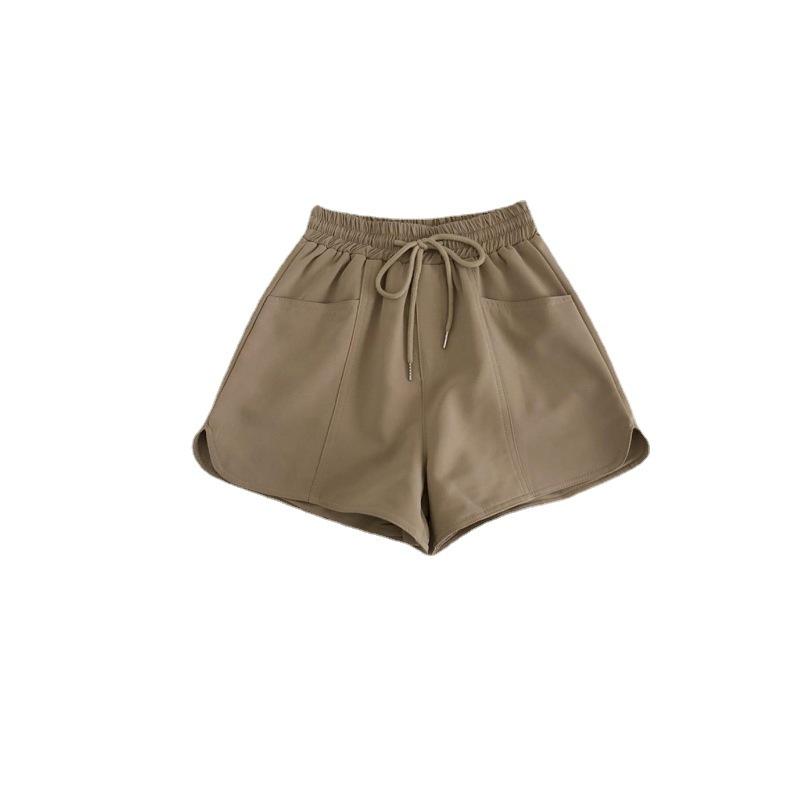 

Повседневные спортивные брюки с тремя точками и шнуровкой, двойными карманами для женщин на весну и лето, универсальные широкие шорты XXXXL