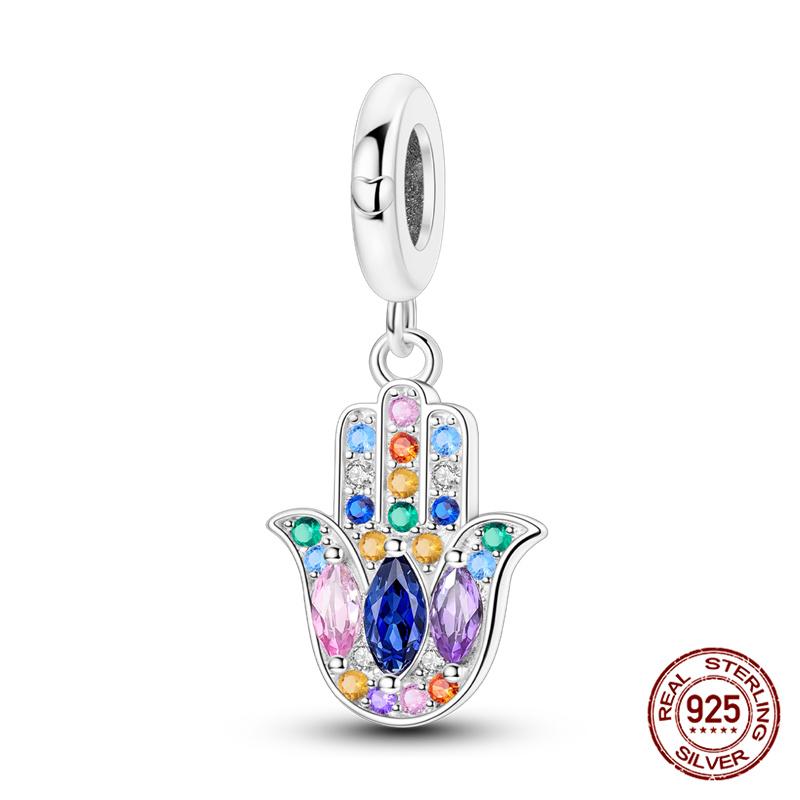 Original 100% Copper Blue Zircon Devil Eye Series Charms Fitoriginal Bracelet Diy Jewelry Making Women Gift