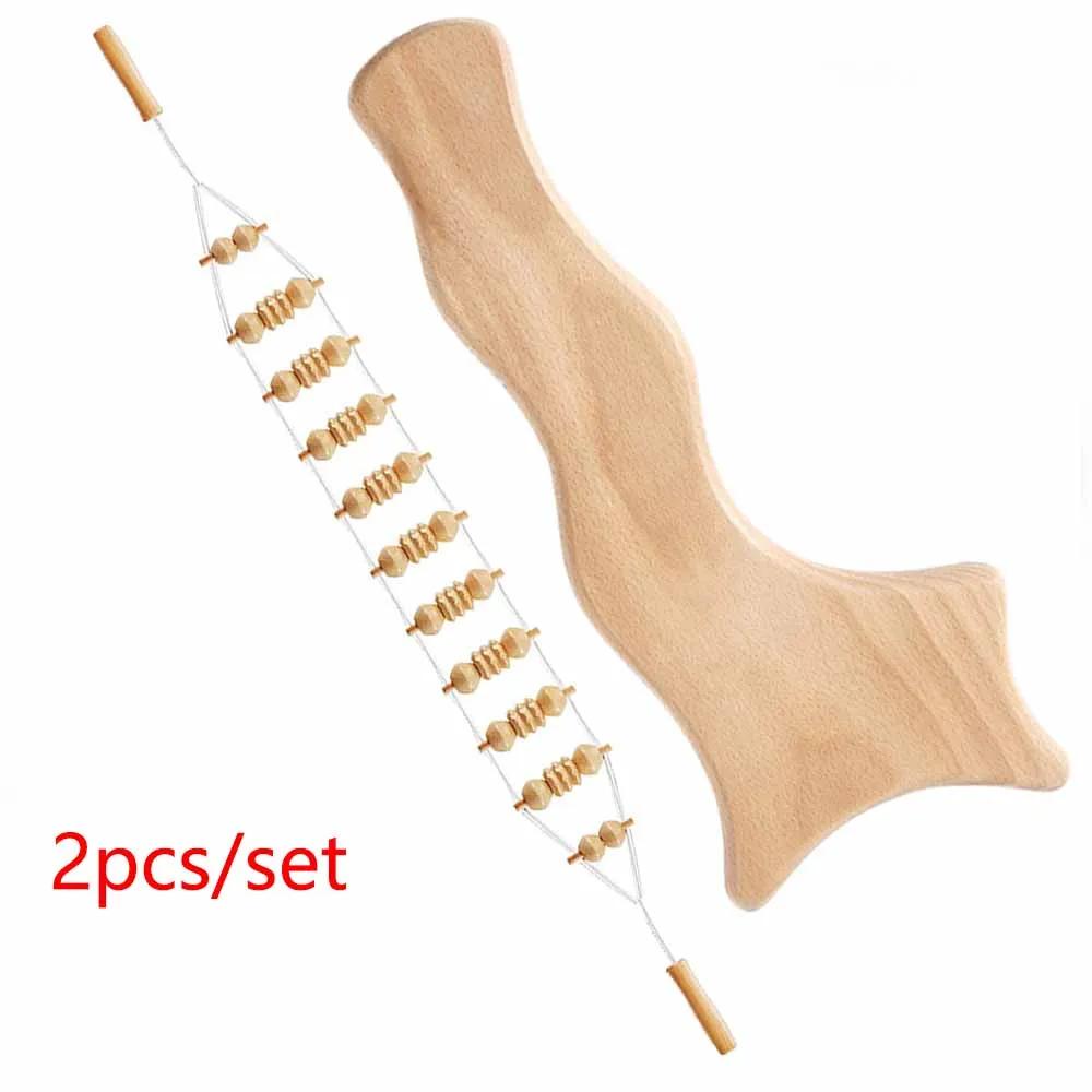 Wood Skin Scraping Therapy Complete Kit Maderotherapy Kit For Reductive Massage Professional Wood Massage Tool For Body Contour