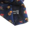 Salvatore Ferragamo tie Pocket watch all-over pattern wide tie Navy silk mens Used