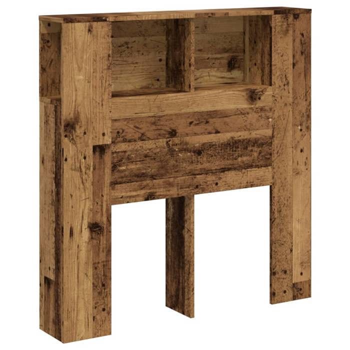 VidaXL Armoire de tête de lit vieux bois 100x18,5x102,5 cm, tête de lit, armoire de chambre à coucher, tête de lit murale, 856876
