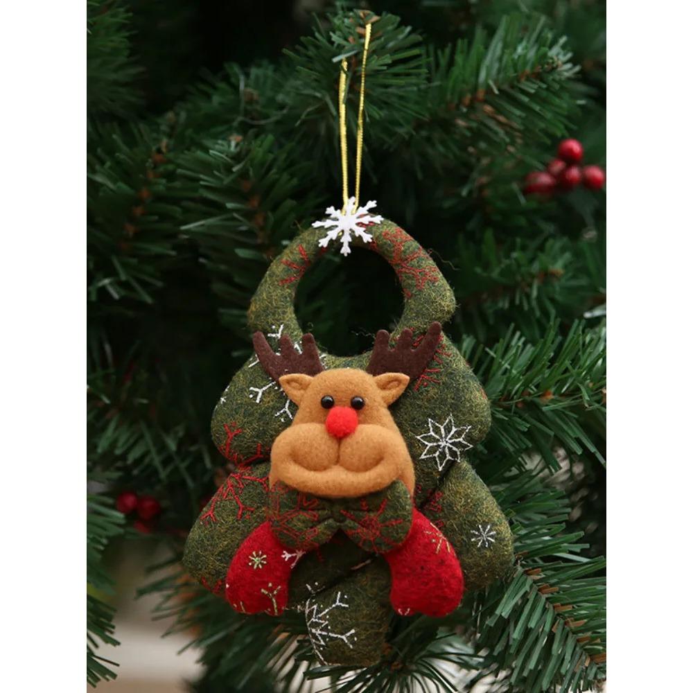 Christmas Dolls Retractable Santa Claus Snowman Elk Toys Xmas Figurines Christmas Gift For Kid Red Xmas Tree Ornament