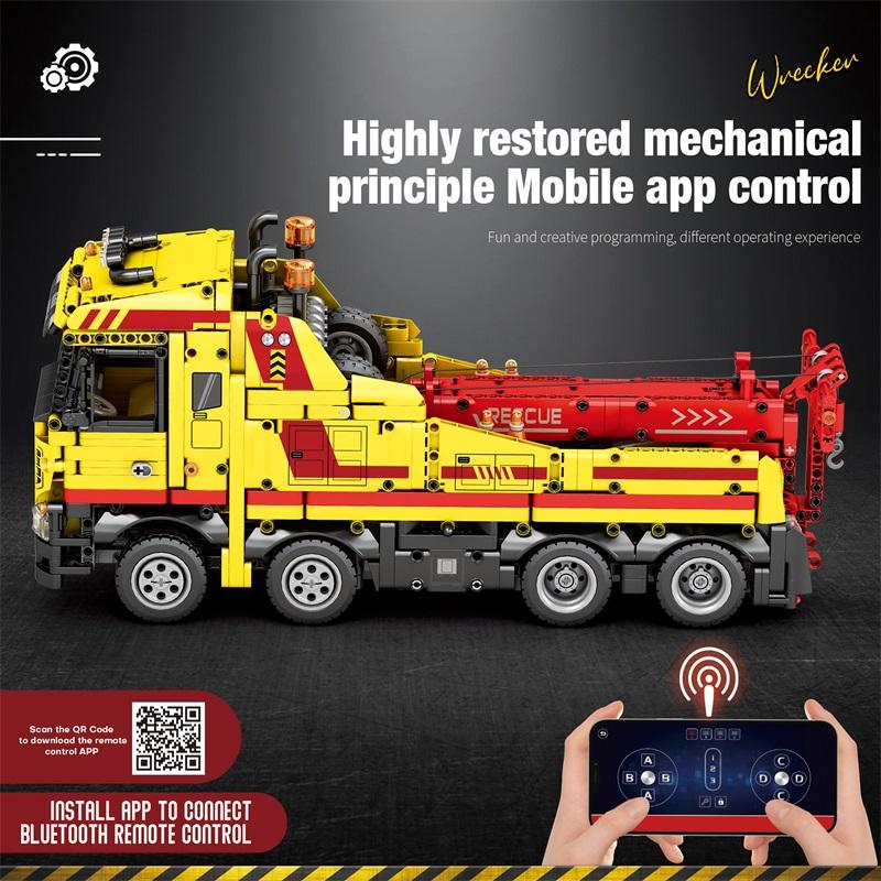 Toksik Olmayan 1794 Parça Çekici Teknik Uzaktan Kumandalı Araba Yapı Blokları Kurtarma Kamyonu Stem Mühendisliği Uzaktan Kumandalı Araba Modeli Blokları Çocuk Oyuncakları Hediyeler