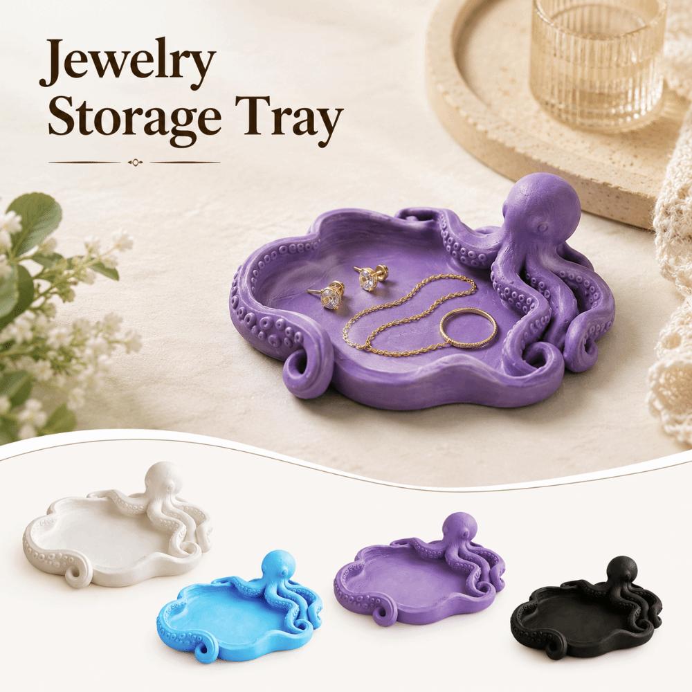 Octopus Shape Jewelry Storage Tray 3D Printed Creative Key Storage Holder Simple Space Saving Bracelets Organizer