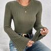 Women's Autumn and Winter Short Bell Sleeves, Long Sleeves, Round Neck, Lapels Are Simple