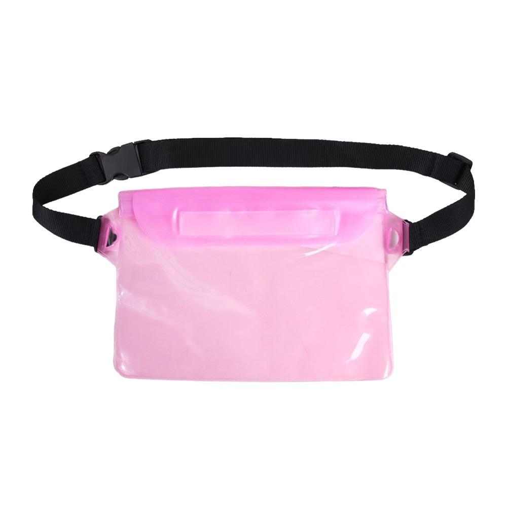 Transparent Waterproof Waist Bag Large Capacity 3 Layer Protection Swimming Bag With Waist Strap Multi-Layer Seal