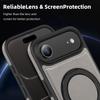 For iPhone Air Case with Ring Kickstand Compatible with MagSafe PU Leather Back Cover