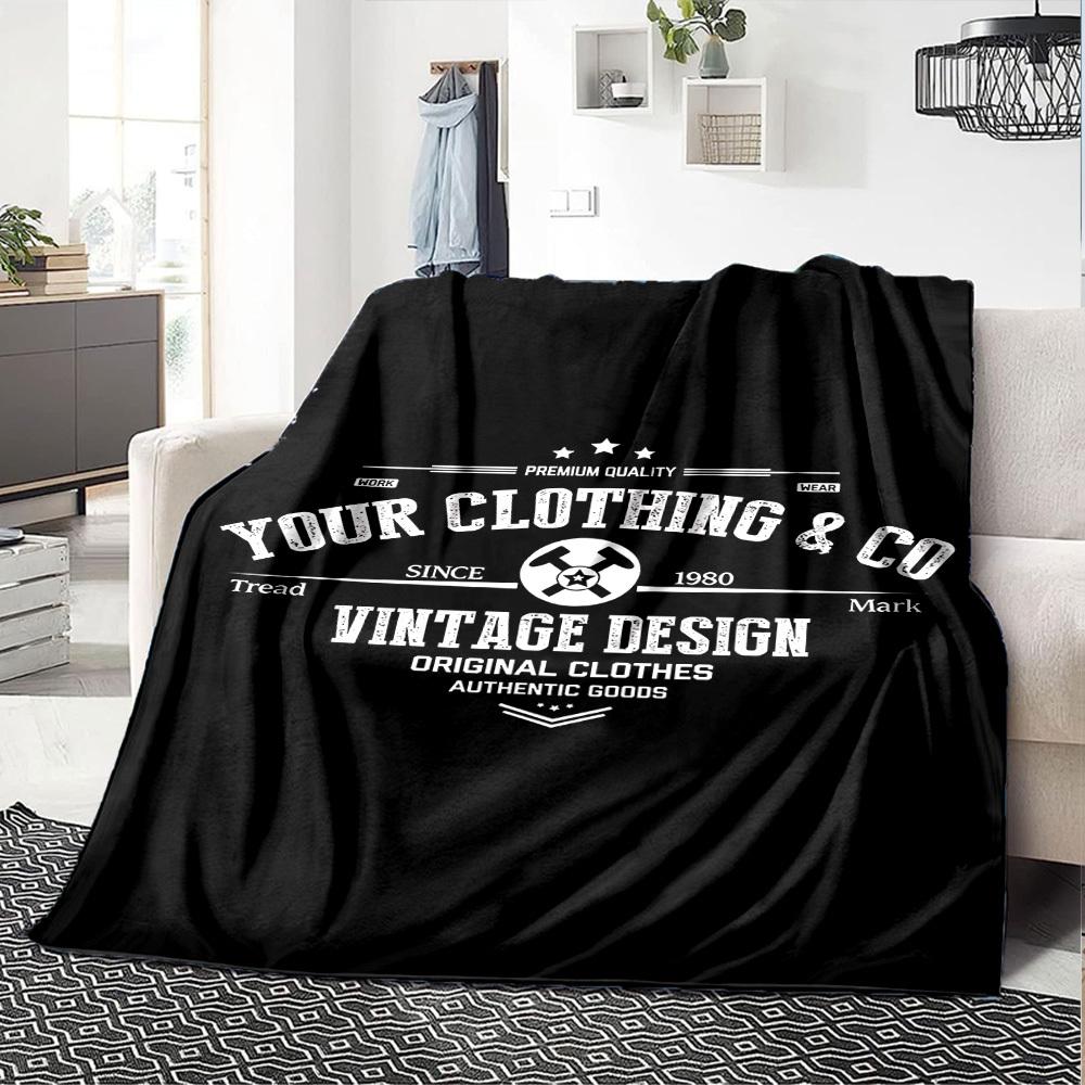 1pc Vintage Clothing Soft Flannel All Season Throw for Home, Office, Outdoor UseDurable Comfort Soft Warm Throw for Home