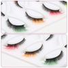 Soft Cat Eye False Eyelashes Fluffy Faux Mink Wispy Lashes Colored Anime Lashes  Makeup