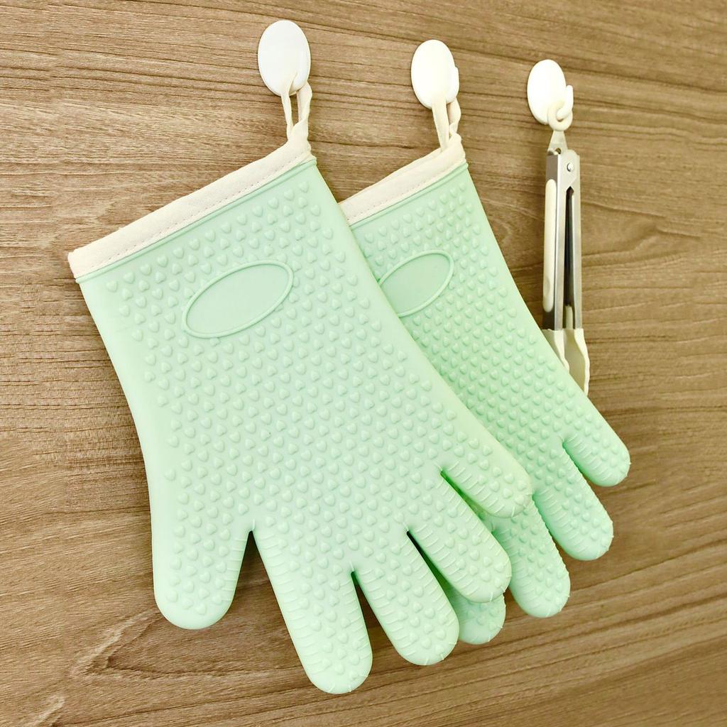 Five-finger Silicone Cotton Gloves Wrapped with Wide Silicone Insulation Gloves Baking Oven Microwave Gloves