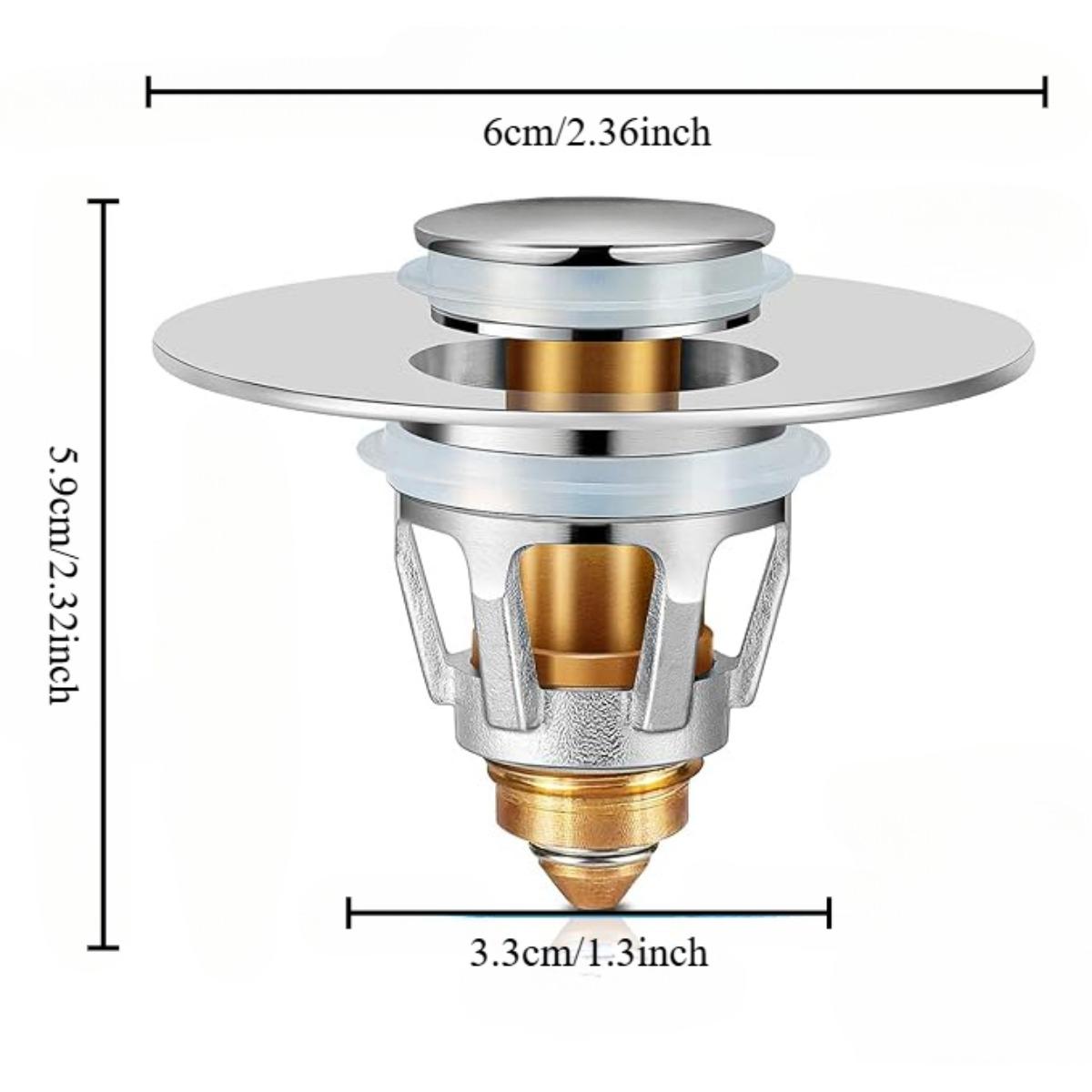 

Пробка для слива раковины в ванной комнате, универсальная пробка для слива раковины в ванной комнате, с улавливателем волос, фильтр для слива раковины в ванной комнате, предотвращающий засорение серебряный