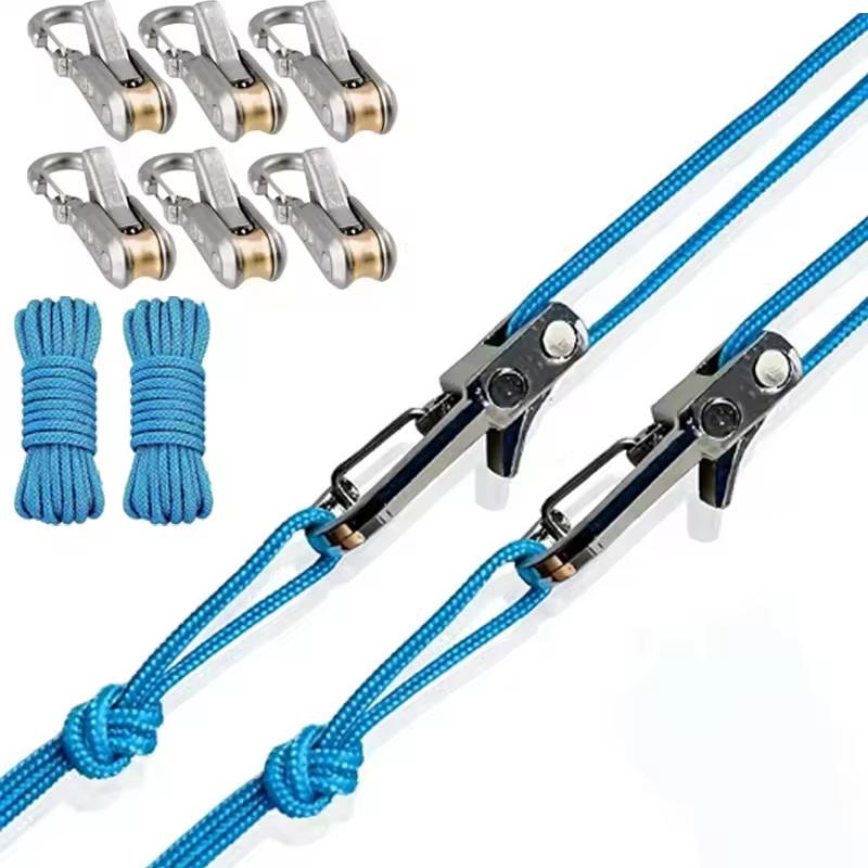 Retractable Tie Down Rope Tensioner Heavy Duty Rope Tightening Tool for Camping Boating Luggage Fastening
