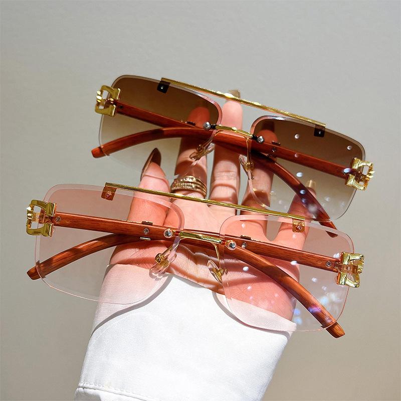 New Leopard-head Sunglasses Grain Sunglasses  for Women Sunglasses  Men, Double-beam Trimming Sunglasses for Sun Protection Women's Sunglasses