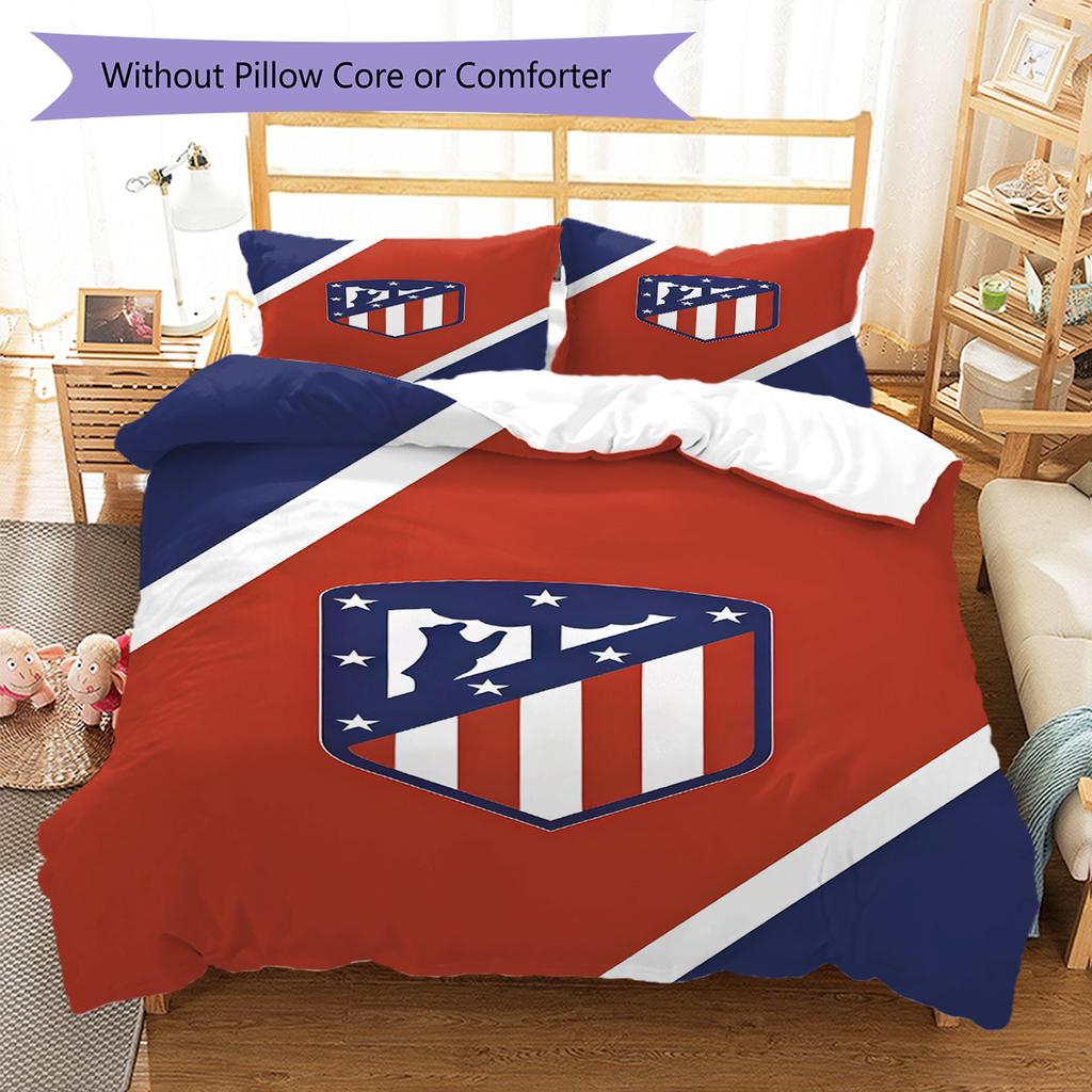 Atleti Bedding Quilt Set Quilt Cover Pillowcase Home Decoration Birthday Gift (1 * duvet cover + 2 * pillowcase, without core)
