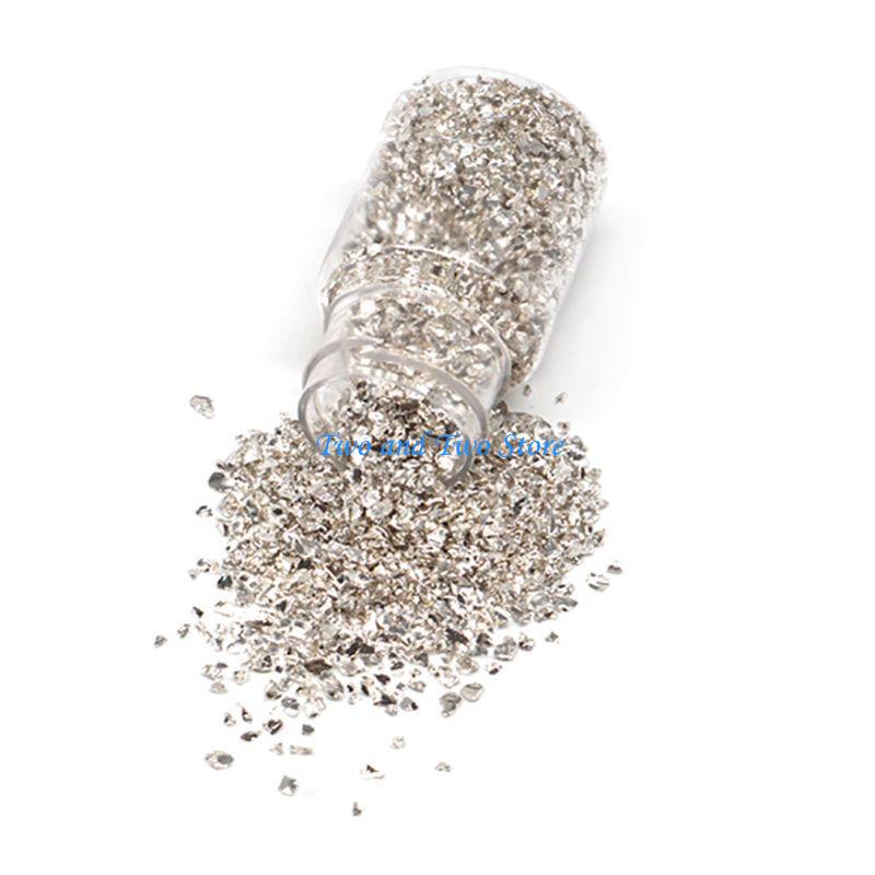 HX6F 35g/Bottle Metal Crushed Stonesfor DIY Craft Jewelry Making Broken Metal Pieces