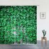 Green Ivy And Old Stone Of Wall Shower Curtain Nature Bathroom Extra Long Waterproof Washable Polyester Fabric For Bathtub Decor
