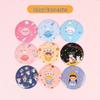 Mini Creative Cartoon Makeup Mirror for Girls - Cute, Portable, Round, and Customizable.