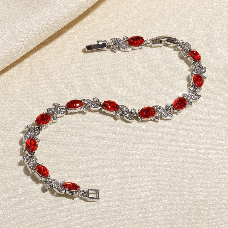 Bracciale a Sette Fili Colorato a Forma di Croce con Zirconi per la Mano delle Donne
