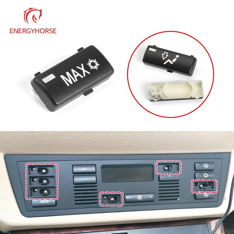 Car A/C Heater Climate Temperature Control Push Button Air Condition Key Cap Climate Control Cover For BMW 5 Series E39 X5 E53