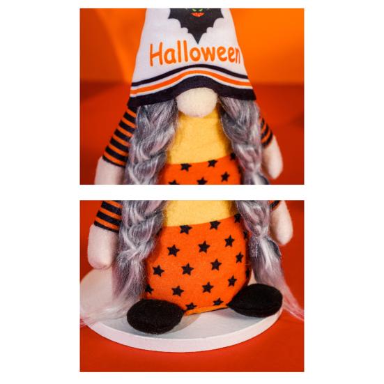 Reusable Halloween Decorations Gnome Decor, Rudolph Faceless Doll Figurine for Shelf Table, Spooky Home Decor Cute Ornament Party Home, Trick or Treat