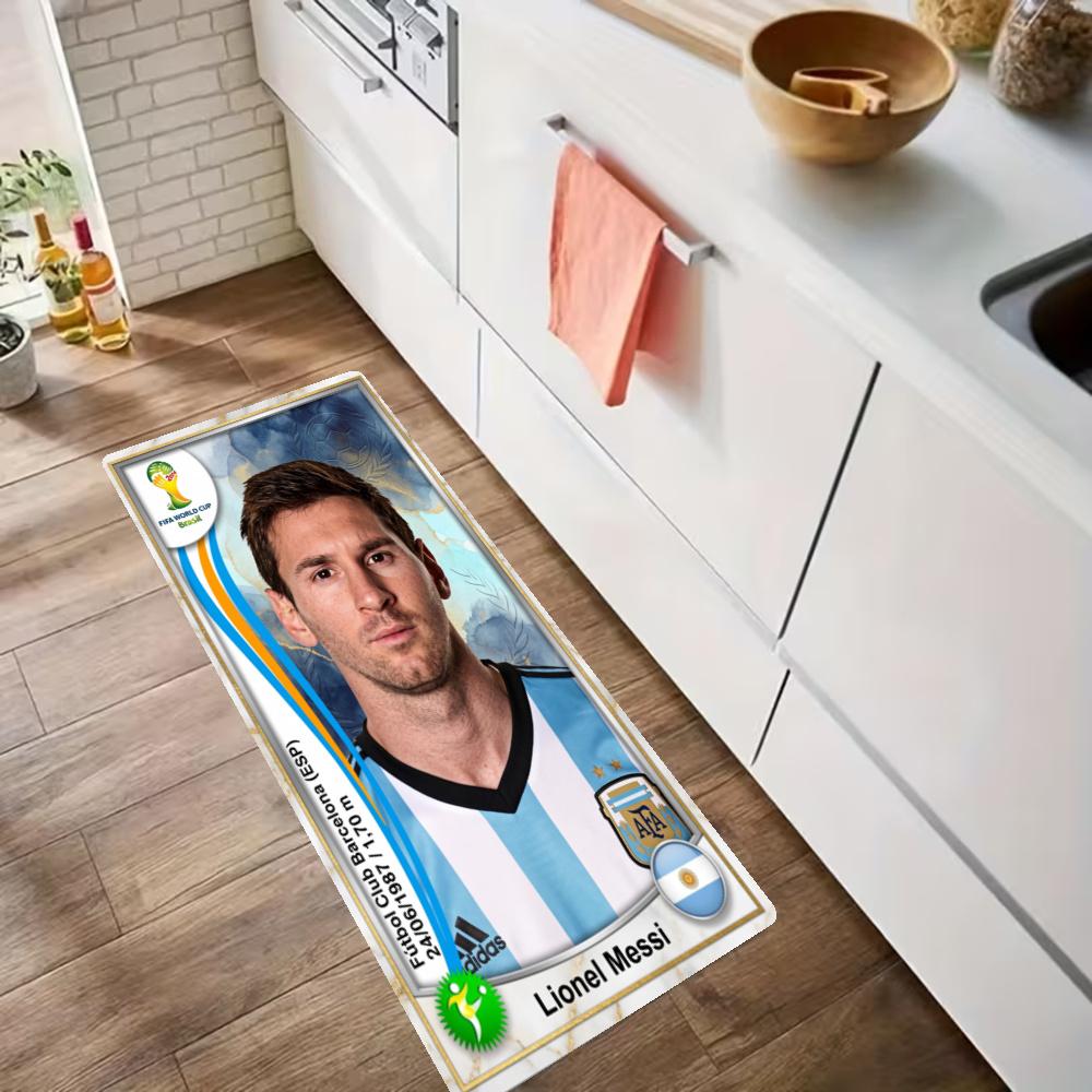 Messi Kitchen Floor Mat Long Strip Mat Antislip Machine Washable Suitable For Bathrooms Laundries Home Decoration Carpets