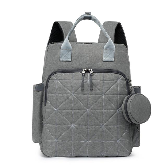 

Рюкзак-сумка для мамы из ткани Оксфорд, повседневная сумка для коляски, большая вместимость, многофункциональная, высококачественная сумка для коляски серый