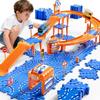 Puzzle Race Car Track Set for Kids 3-5, Floor Puzzle Track Car Set, Toddler Toys for 3 4 5 6 Years Old Boys