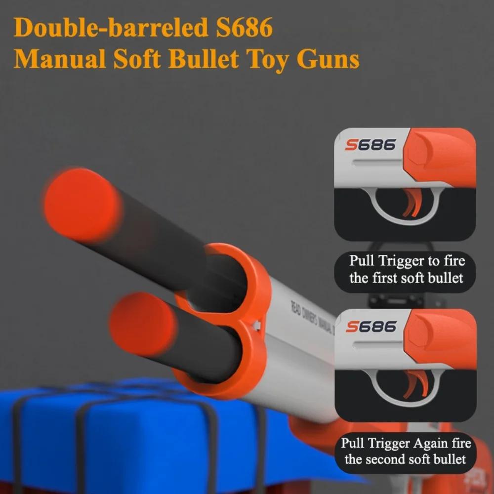 High-Quality S686 High-Quality Double High-Quality Barreled High-Quality Rifle High-Quality Toy High-Quality Gun High-Quality Soft High-Quality
