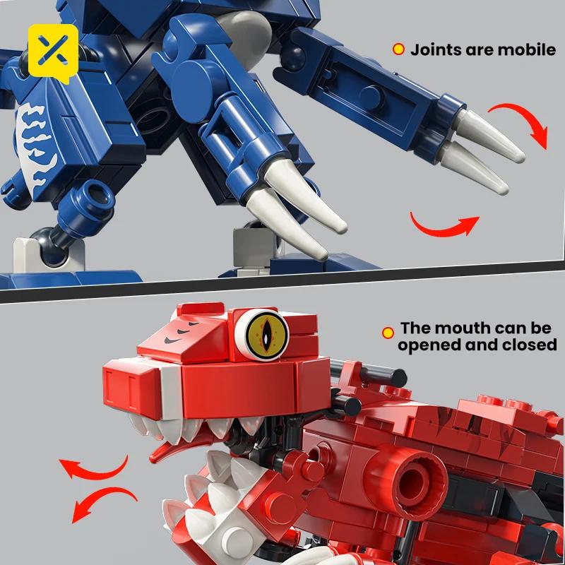 TOYLINX Dinosaur Building Blocks 691PCS Brick Toy 6 in 1 Education DIY Toys Robot for Children Kids Boy Birthday Christmas Gifts