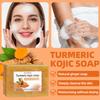 Turmeric Kojic Soap Rich In Kojic Acid, Turmeric, and Collagen, Natural Ginger Soap for Deep Moisturizing, Cleansing, Brightening, and Thick Lather