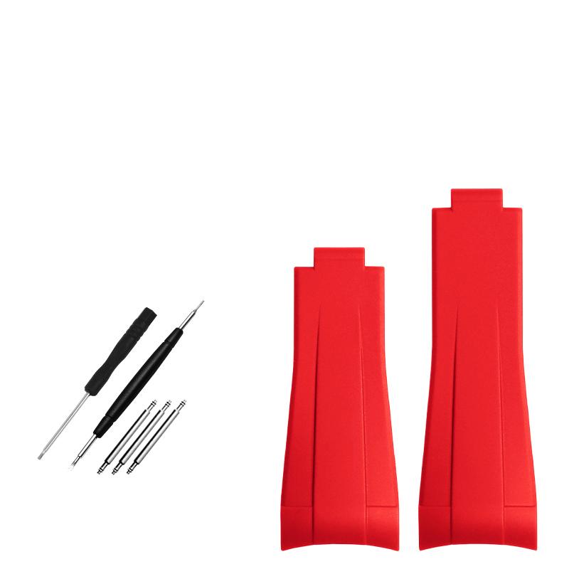 

загнутий кінець гумовий ремінець для годинників rolex ремінець 20 мм силіконовий браслет запобігає пилу чоловічий браслет ремінь для годинника водонепроникний 20mm