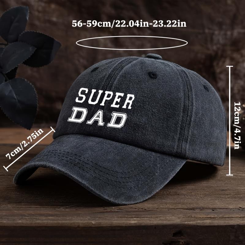 Super Dad Letter Print Baseball Hat Fashionable Versatile Peaked Cap Outdoor Men's Hat Trend