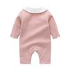 Haine pentru bebeluși, salopete cu mânecă lungă, fete, primăvară și toamnă, salopete pentru nou-născuți, pijamale pentru nou-născuți, pregătirea nașterii, lenjerie intimă jacquard, guler simplu, roz, 12M