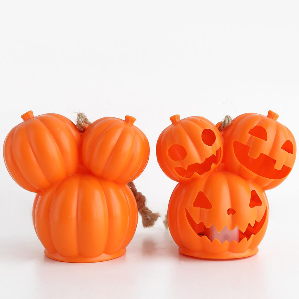 Festives Halloween Pumpkin LED Lighting Plastic Lamp for Indoor Outdoor Energy Saving Home and Garden Decoration