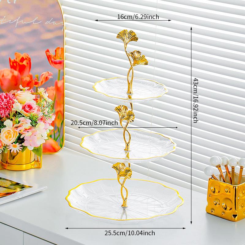 Elegant Multi-Layer Snack & Fruit Plate for Living Room or Coffee Table