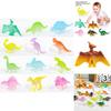 Mini Dinosaur Soft Rubber Model Desktop Ornament Kid Toy Set For Childrens Gift