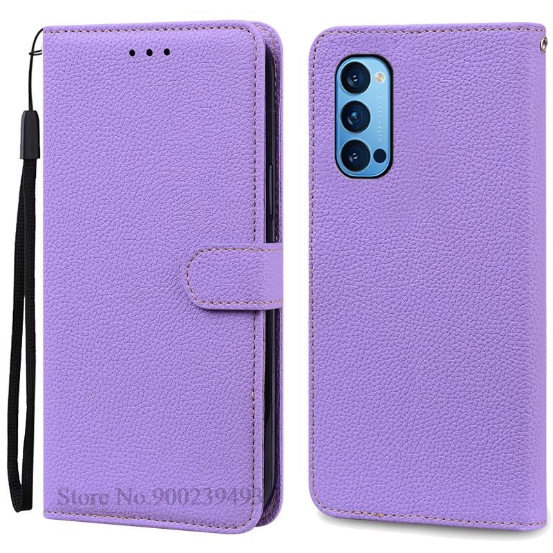 

Чехол Reno4 Reno 4 Pro для OPPO Reno 4 Pro 5G, кожаный чехол-кошелек с откидной крышкой для OPPO Reno 4 4G, чехол для телефона Reno4 Pro 5G Etui Reno4 4G светло-фиолетовый