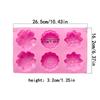 1Pc 6 Cavity Flowers Silicone Mold DIY Handmade Fondant Cake Baking Chocolate Sugar Cake Tool Resin Polymer Clay Making Mould